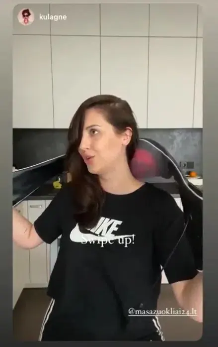 Instagram istorija apie masažuoklį