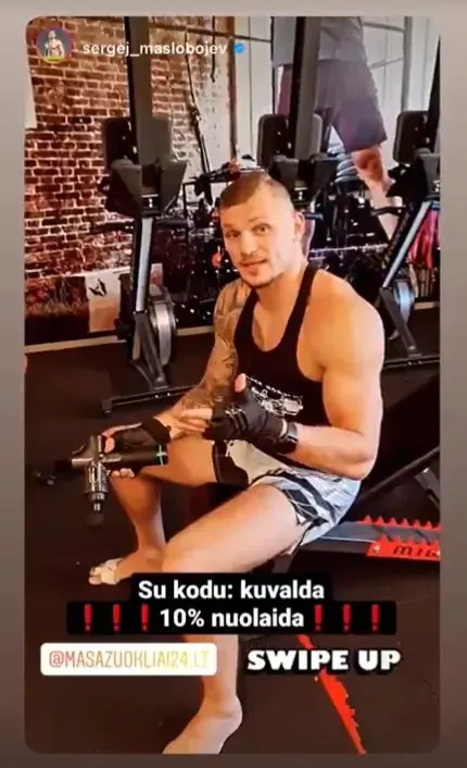 Instagram istorija apie masažuoklį